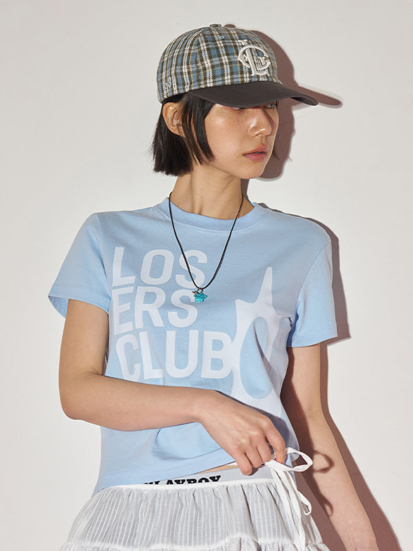 (韓國代購) LOSERSCLUB LSC LOGO TEE WOMAN (WHITE/BLACK/SKY BLUE)