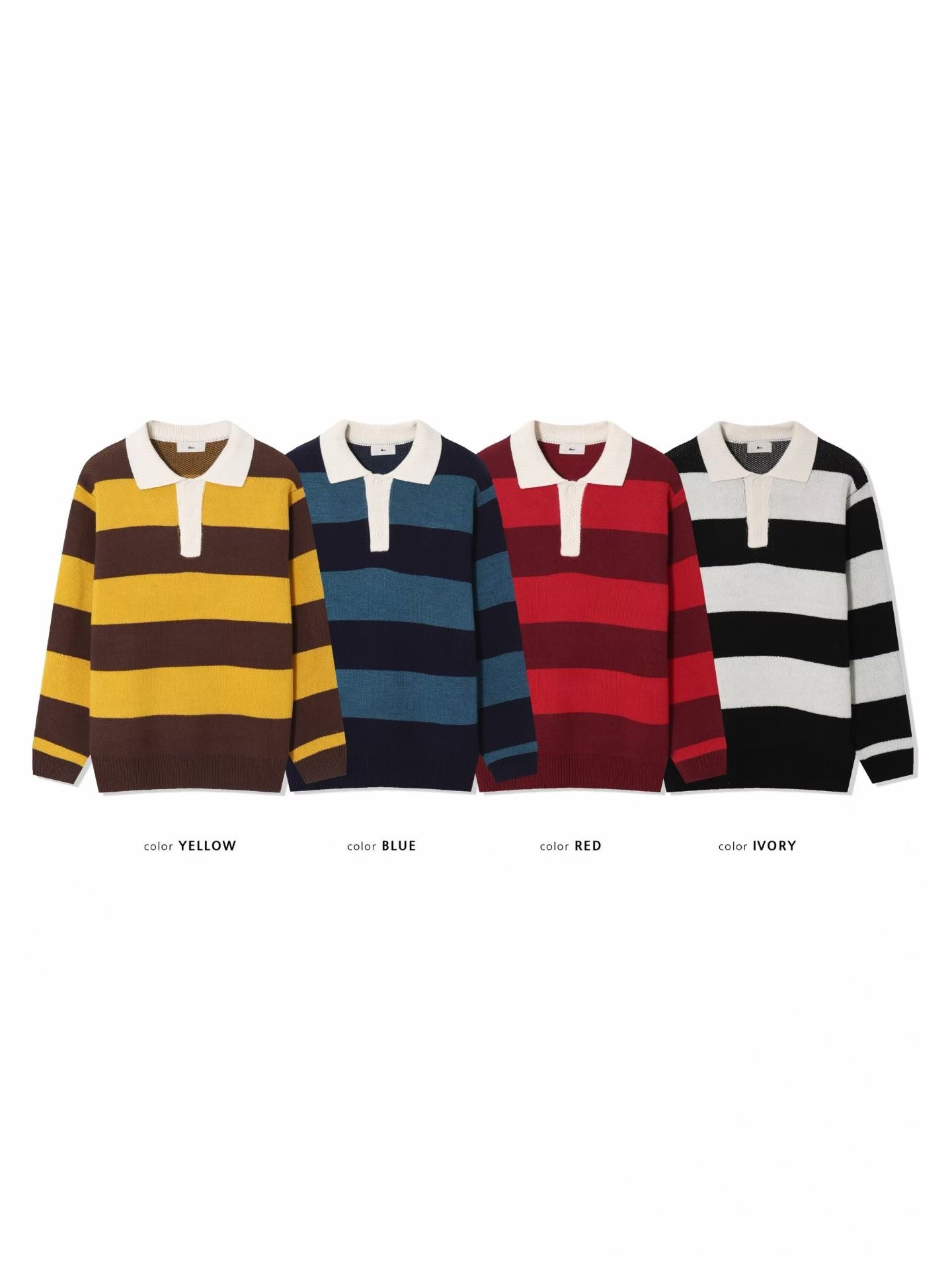 Sharp polo top (blue/red/black/yellow）