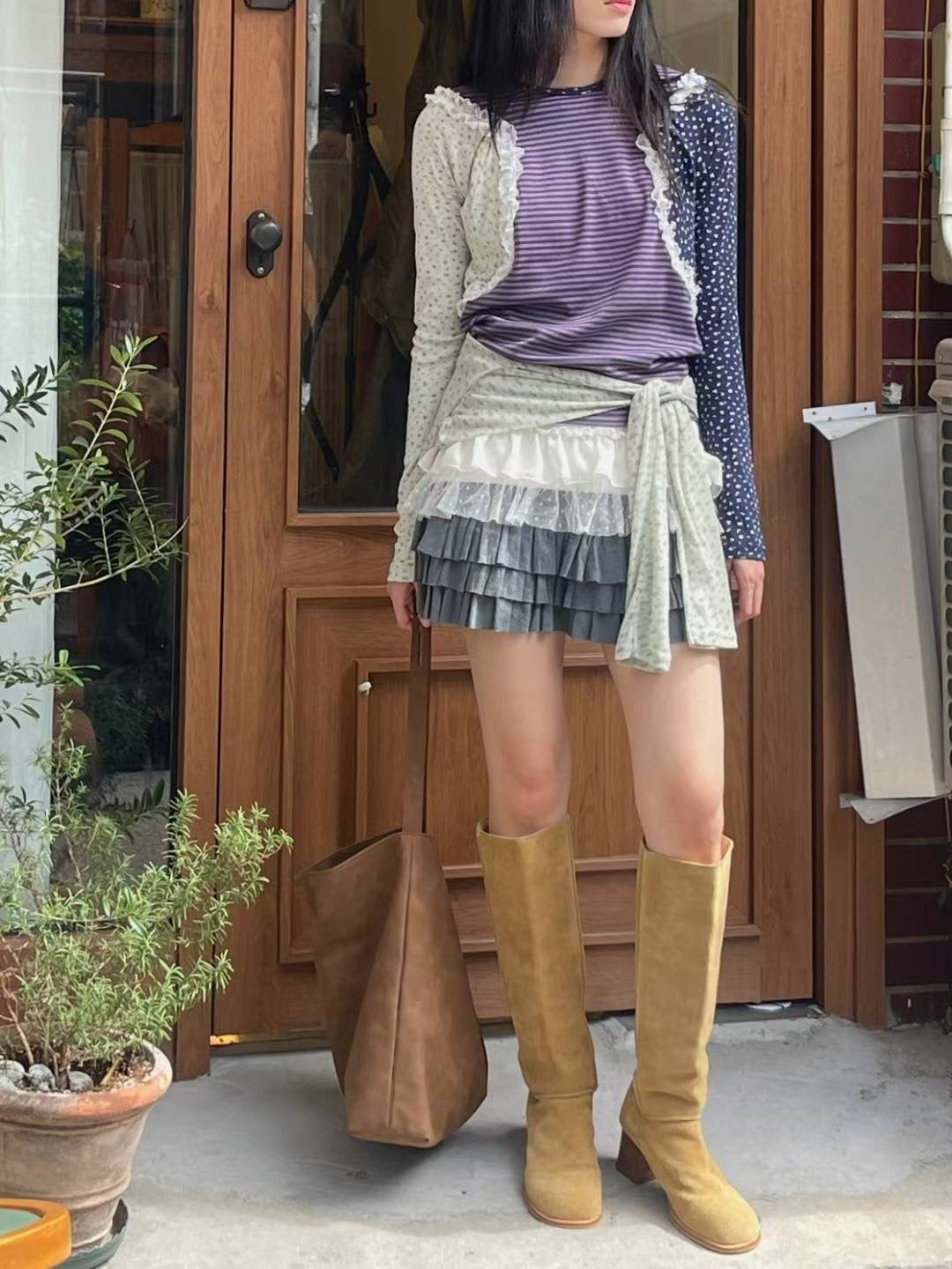 lace patch tee (PRE-ORDER)