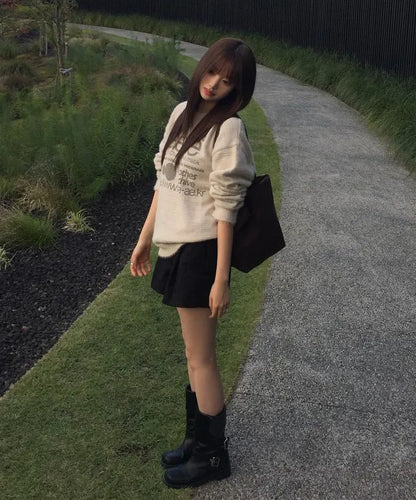 (韓國代購)AEAE WEB LOGO HAIRY KNIT [KHAKI/IVORY/SMOKY BLUE/BLACK/CHARCOAL] <Black Friday~25/11>