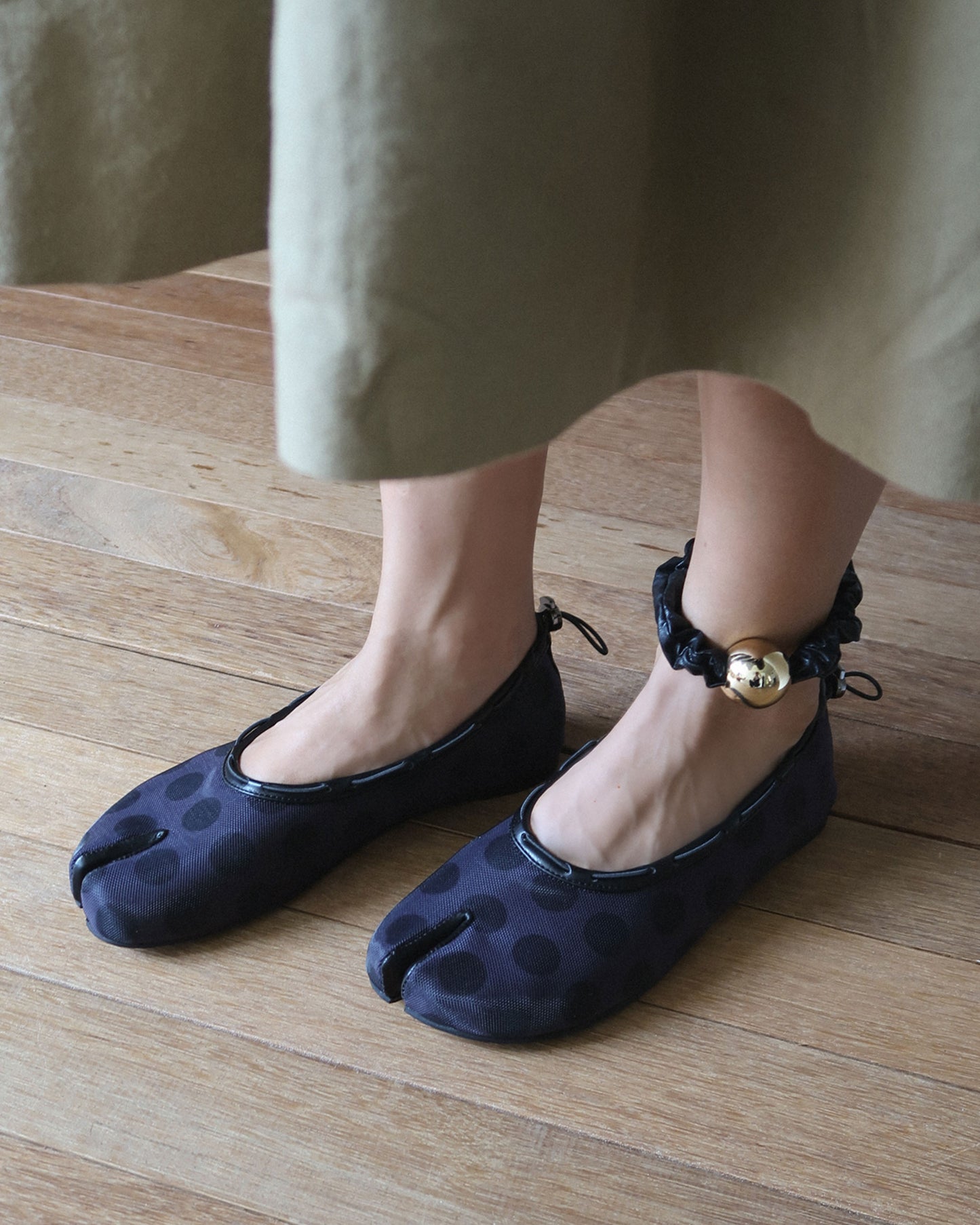 （韓國代購）PAES Mesh Air String Flat (Dot Black) 225-260