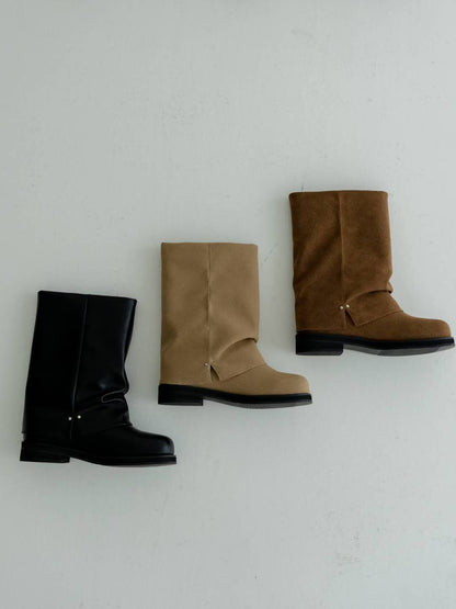 round toe boots (black/brown/khaki) (230-250)