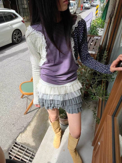 lace patch tee (PRE-ORDER)