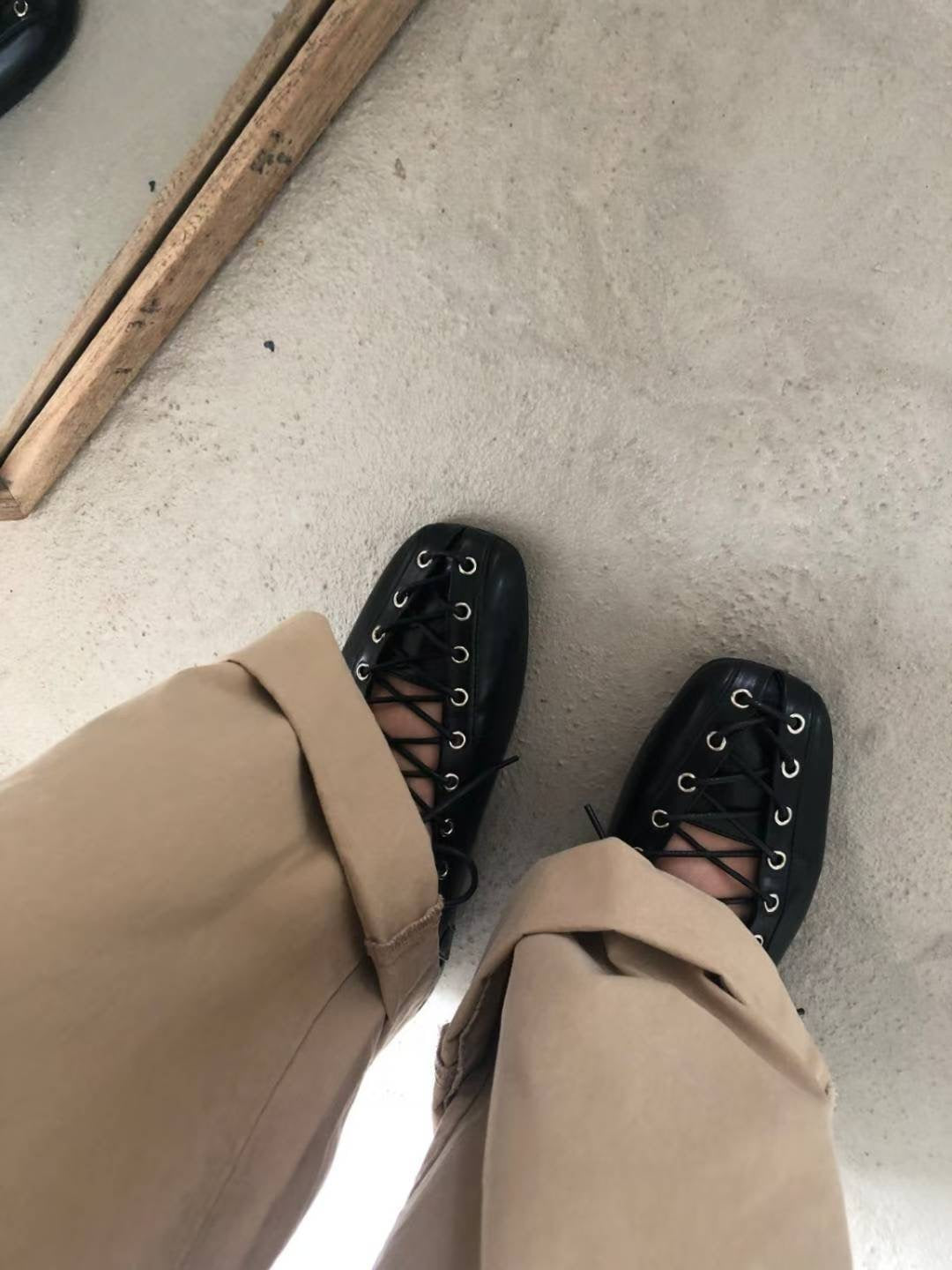 lace up ballet flats (230-250)