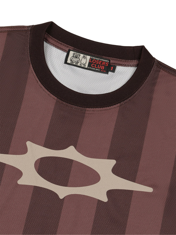 (韓國代購) LOSERSCLUB LSC LOGO STRIRE CROP MESH TEE (BROWN/CHARCOAL)