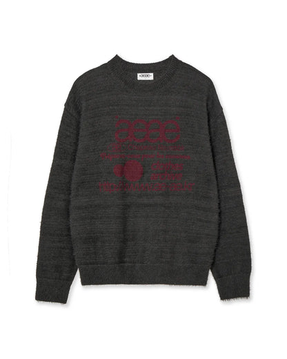 (韓國代購)AEAE WEB LOGO HAIRY KNIT [KHAKI/IVORY/SMOKY BLUE/BLACK/CHARCOAL] <Black Friday~25/11>
