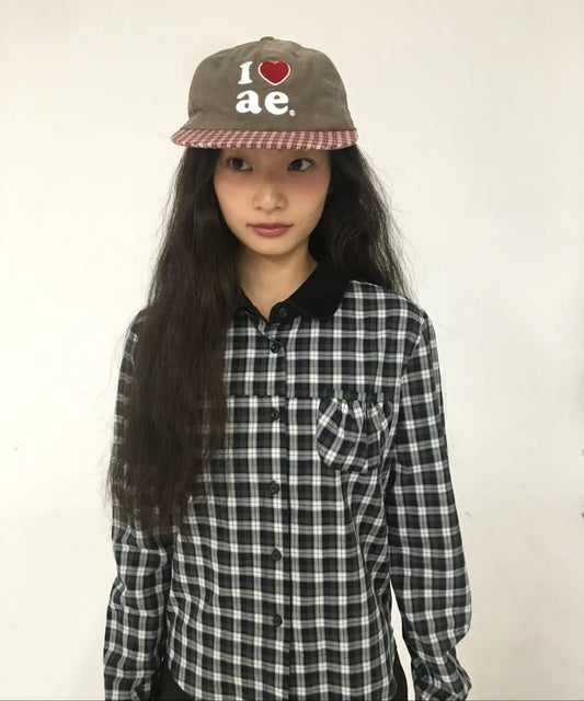 (韓國代購)AEAE CHECK BALL CAP [BLACK/BEIGE/NAVY] <Black Friday~25/11>