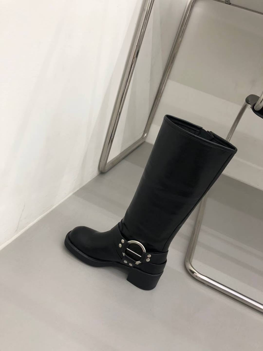 buckle boots (black/brown)(230-250)