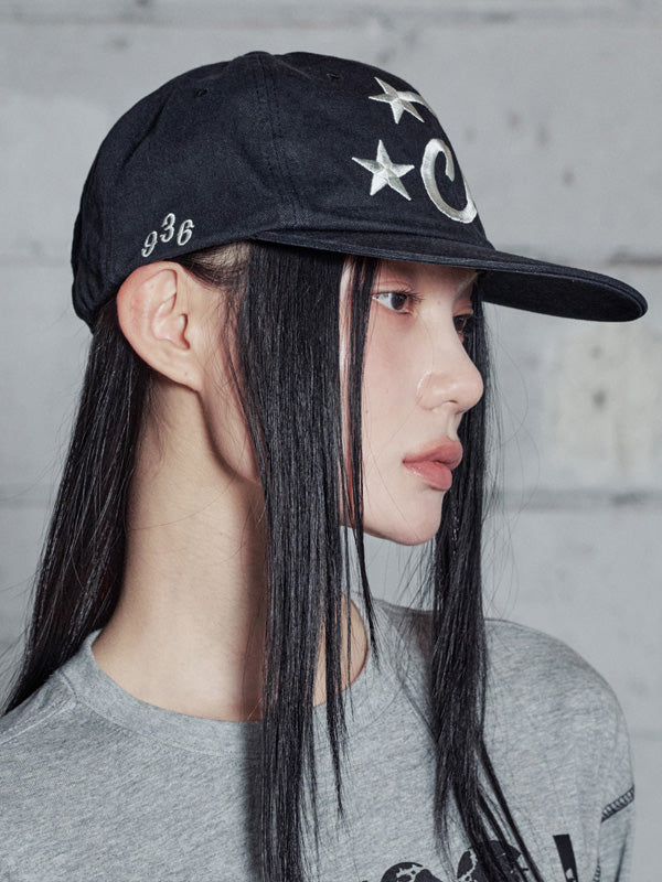 （韓國代購） LSC WASHED STAR LOGO CAP (BLACK/CREAM)