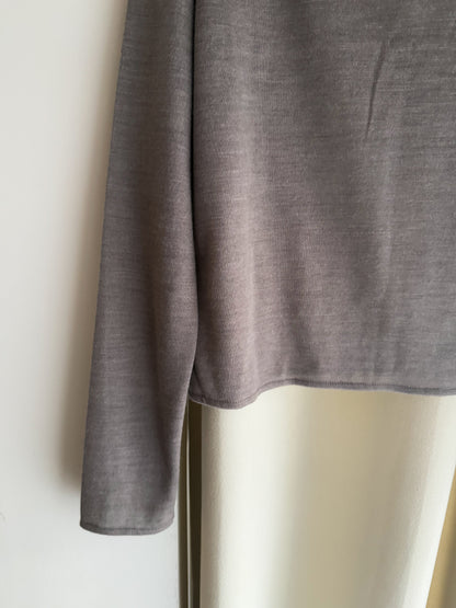 high neck wool top(grey)