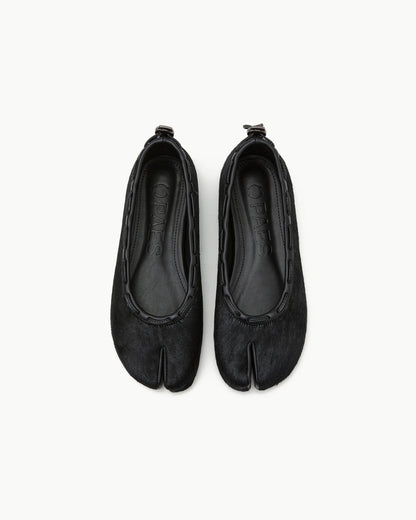 （韓國代購）PAES Calf String Flat ( Calf Hair Black ) (225-255)