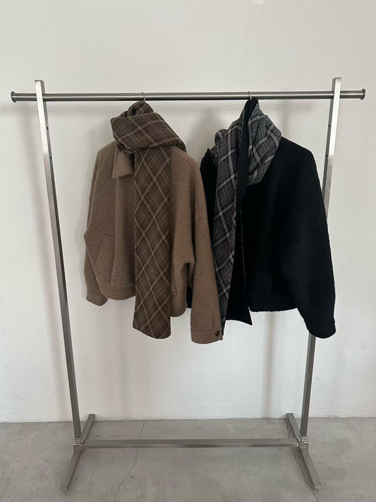 wool coat <with scarf> (PRE-ORDER)