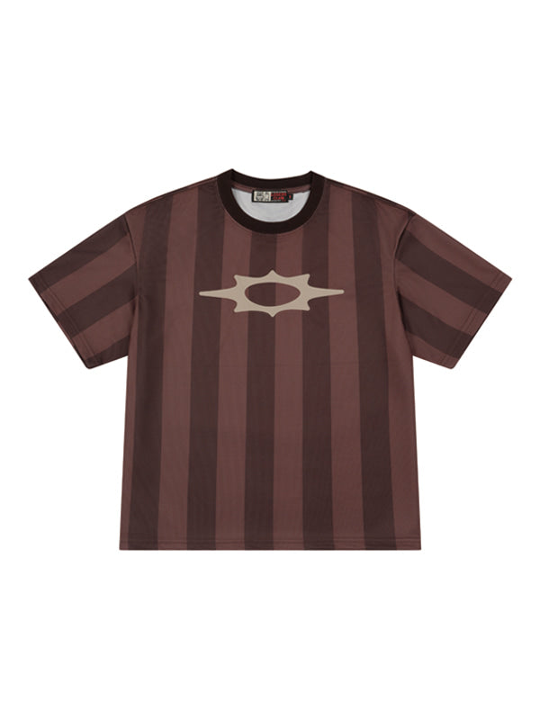 (韓國代購) LOSERSCLUB LSC LOGO STRIRE CROP MESH TEE (BROWN/CHARCOAL)