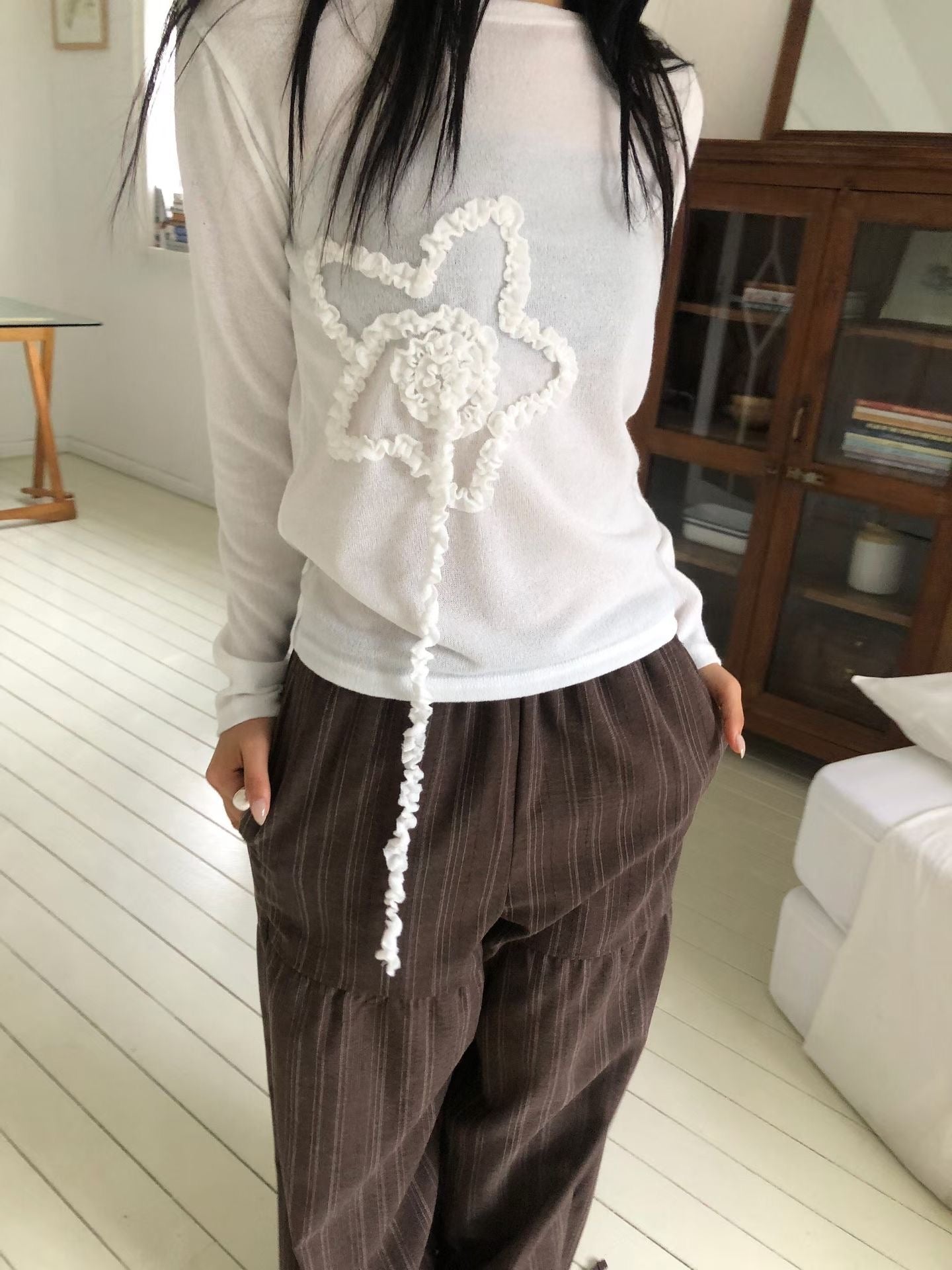 star knit top (ivory)