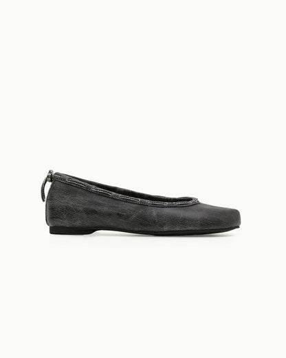 （韓國代購）PAES Leather String Flat ( Vintage Black）（225-260）