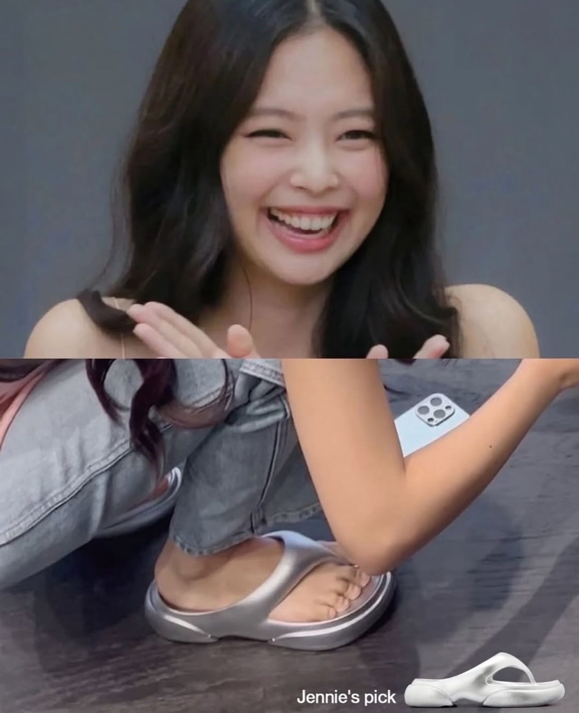（韓國代購）PAES Flipflop 02-Silver ＜✨blackpink Jennie's pick✨>