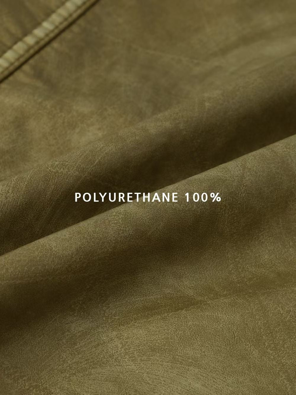 faux leather varsity jacket (olive/green/black)