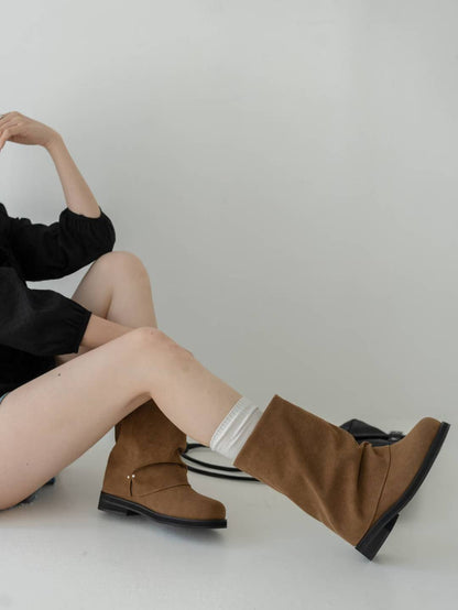 round toe boots (black/brown/khaki) (230-250)