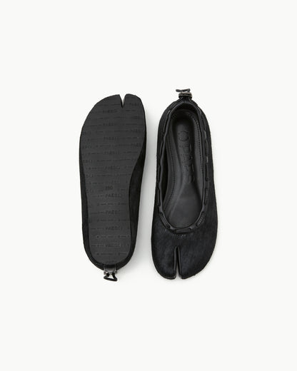 （韓國代購）PAES Calf String Flat ( Calf Hair Black ) (225-255)