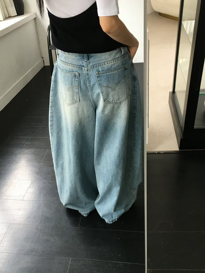 balloon jeans(beige/blue/white)