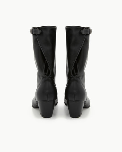 （韓國代購）PAES Wide Buckle Tabi Boots（ Black）（230-250）《官方26/9後出貨》