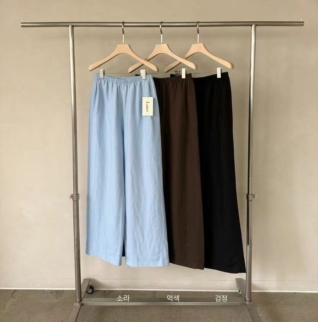 Linen cool pants(light blue/brown/black)現貨