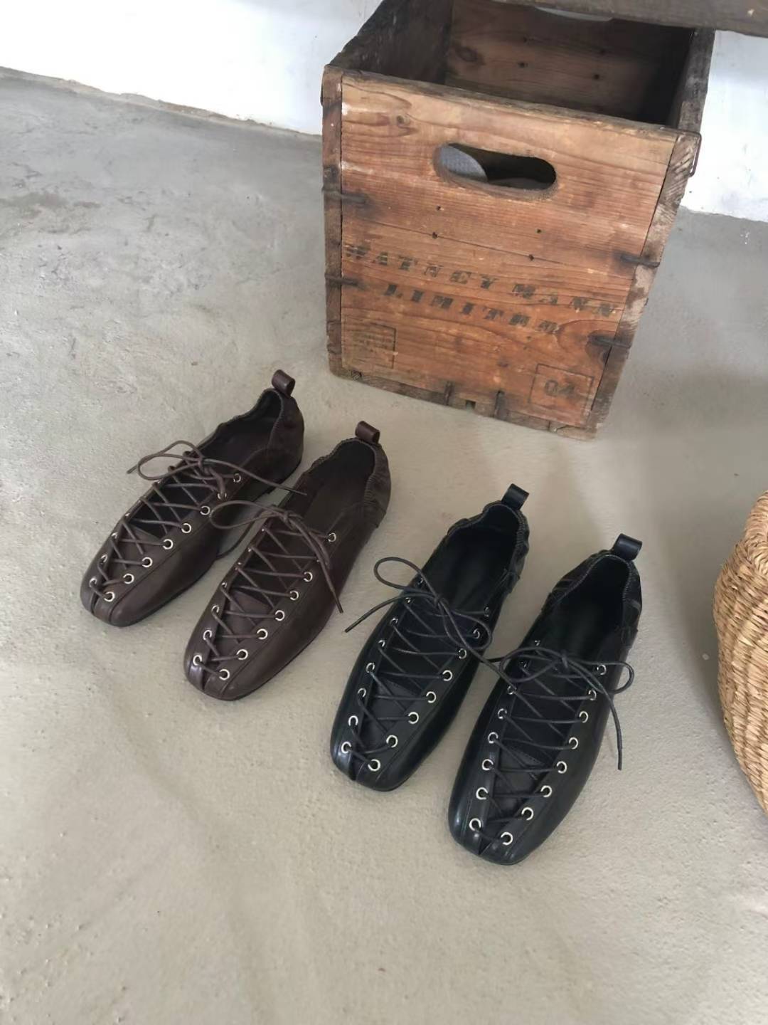 lace up ballet flats (230-250)