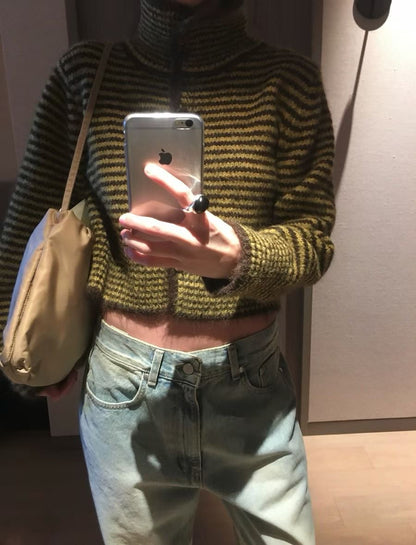 striped knit top (PRE-ORDER)