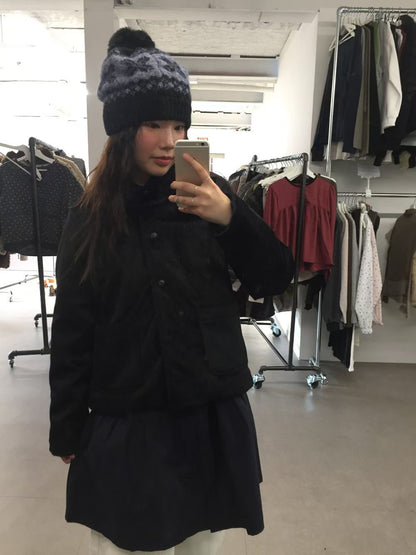 momo jacket (brown/black) 少量現貨