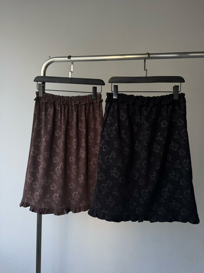 floral skirt(brown/black)