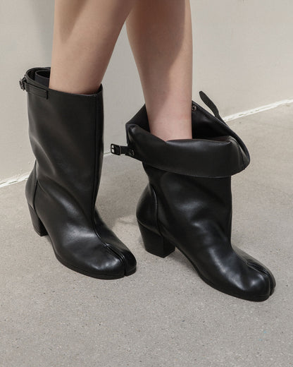 （韓國代購）PAES Wide Buckle Tabi Boots（ Black）（230-250）《官方26/9後出貨》