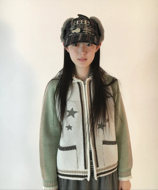 (韓國代購)AEAE STAR JACQUARD COWICHAN [NAVY/KHAKI] <Black Friday~25/11>