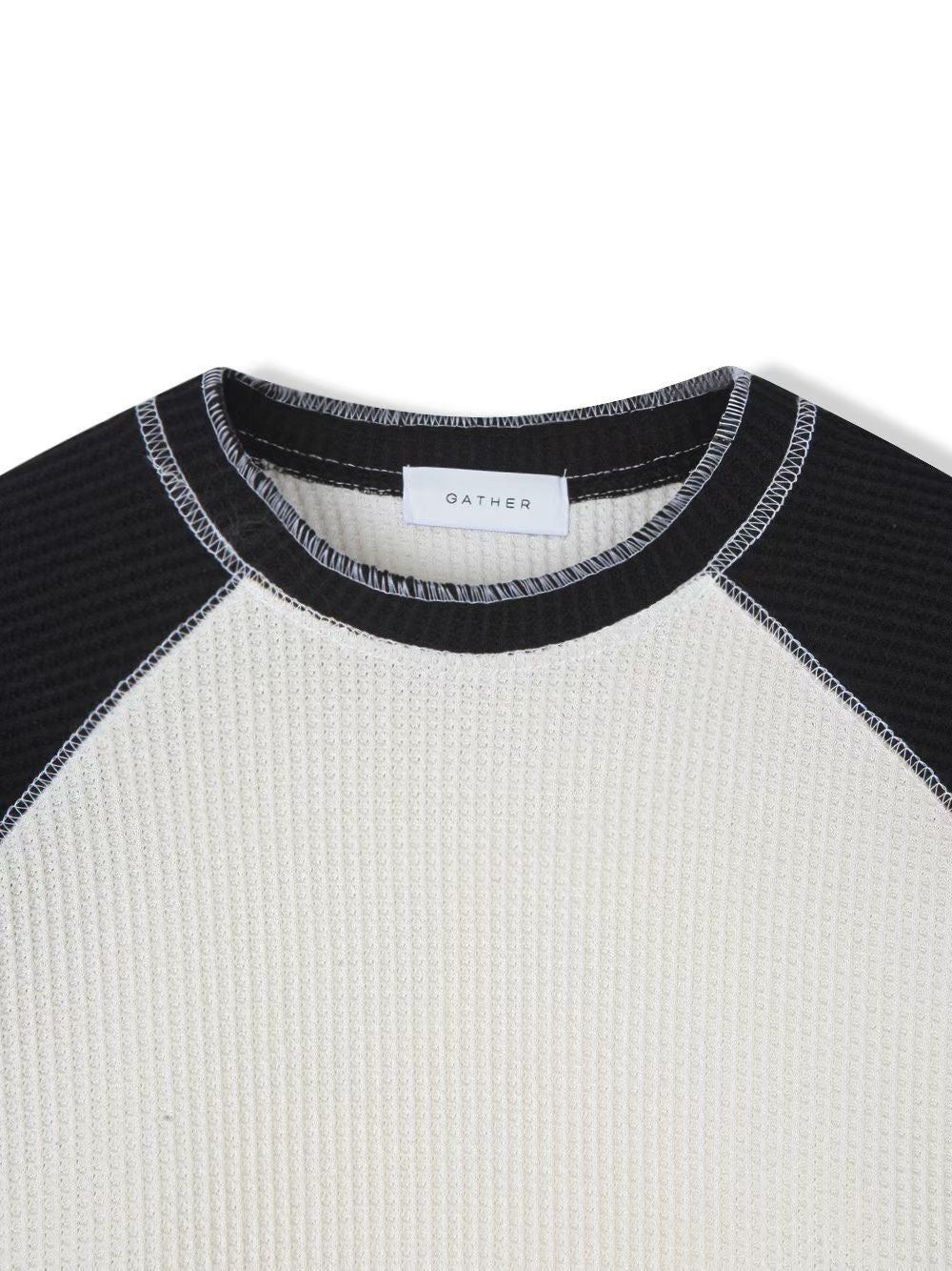 waffle raglan tee(beige/green/black)