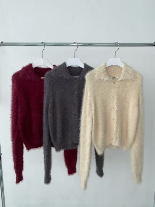 momo knit top (red/grey/ivory) 少量現貨