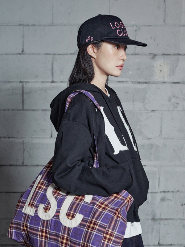 （韓國代購） LSC WASHED LOGO CAP (CHECK/BLACK/NAVY)