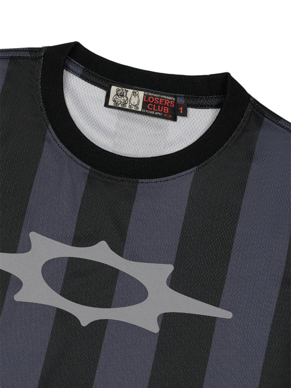 (韓國代購) LOSERSCLUB LSC LOGO STRIRE CROP MESH TEE (BROWN/CHARCOAL)