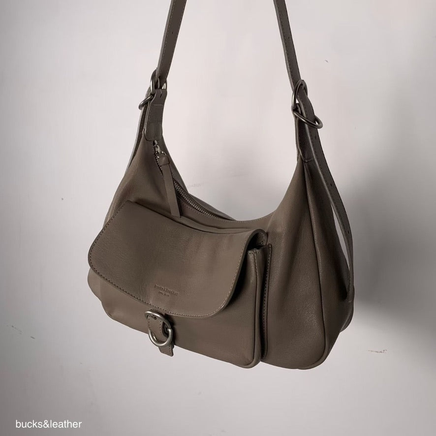 韓國代購：bucks & leather hobo bag