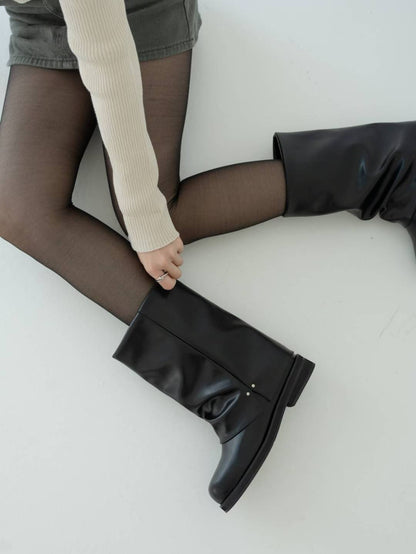 round toe boots (black/brown/khaki) (230-250)