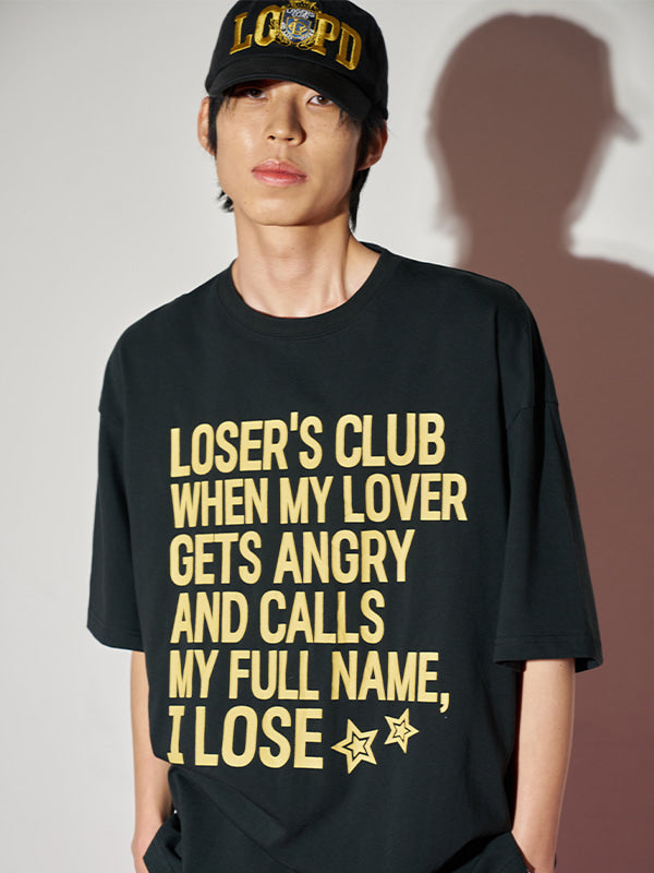 (韓國代購) LOSERSCLUB LSC SLOGAN TEE (BLACK)