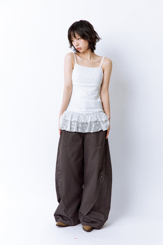 （韓國代購）roughneck Star Pattern Mesh Layered Dress White(S)(現貨)