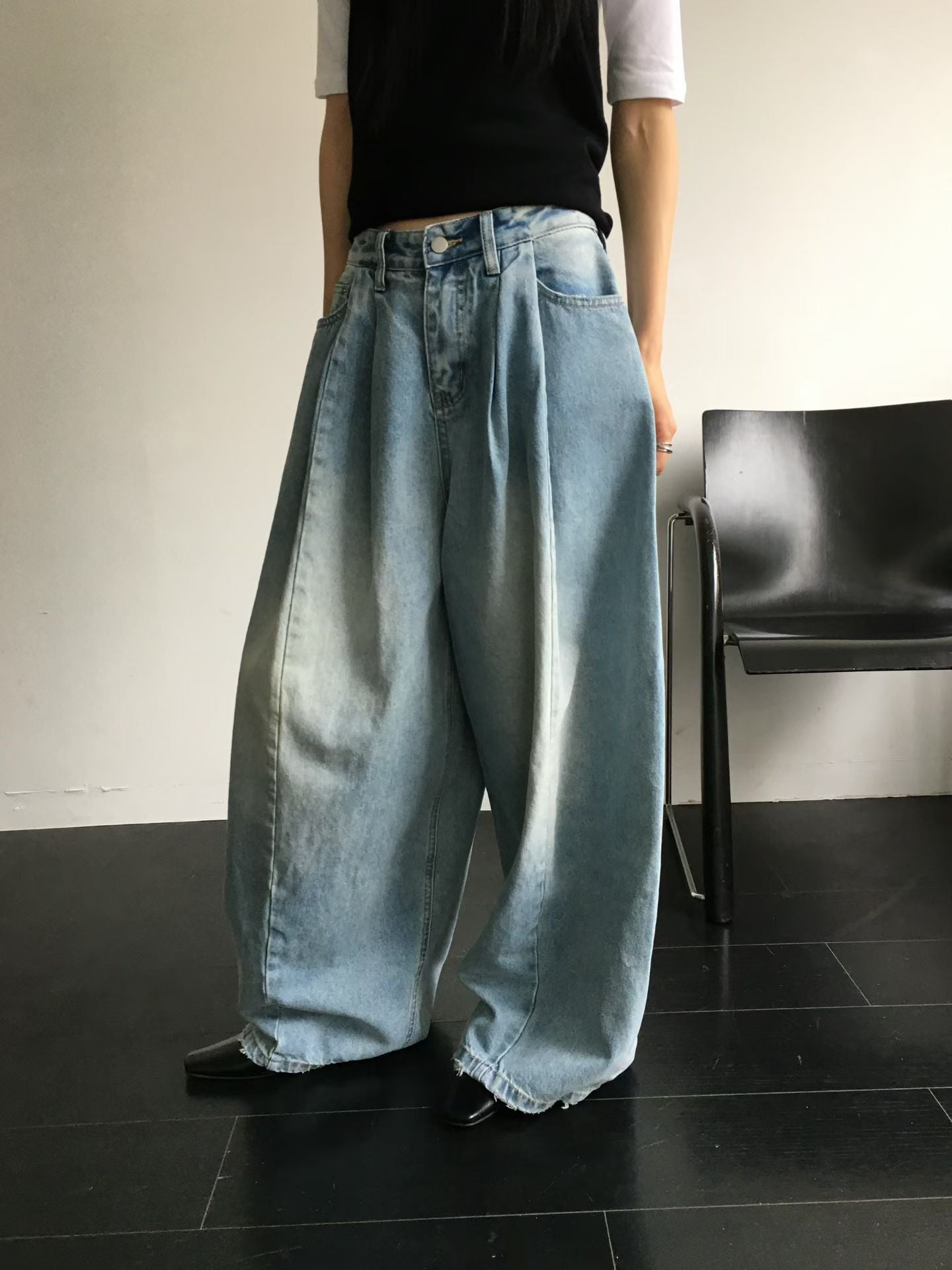 balloon jeans(beige/blue/white)