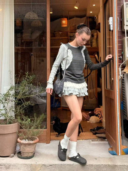 lace patch tee (PRE-ORDER)