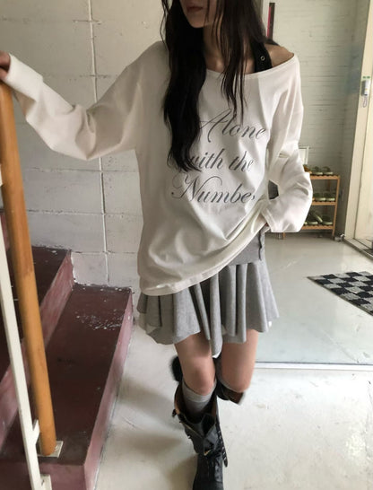 irregular skirt (charcoal/grey/black)