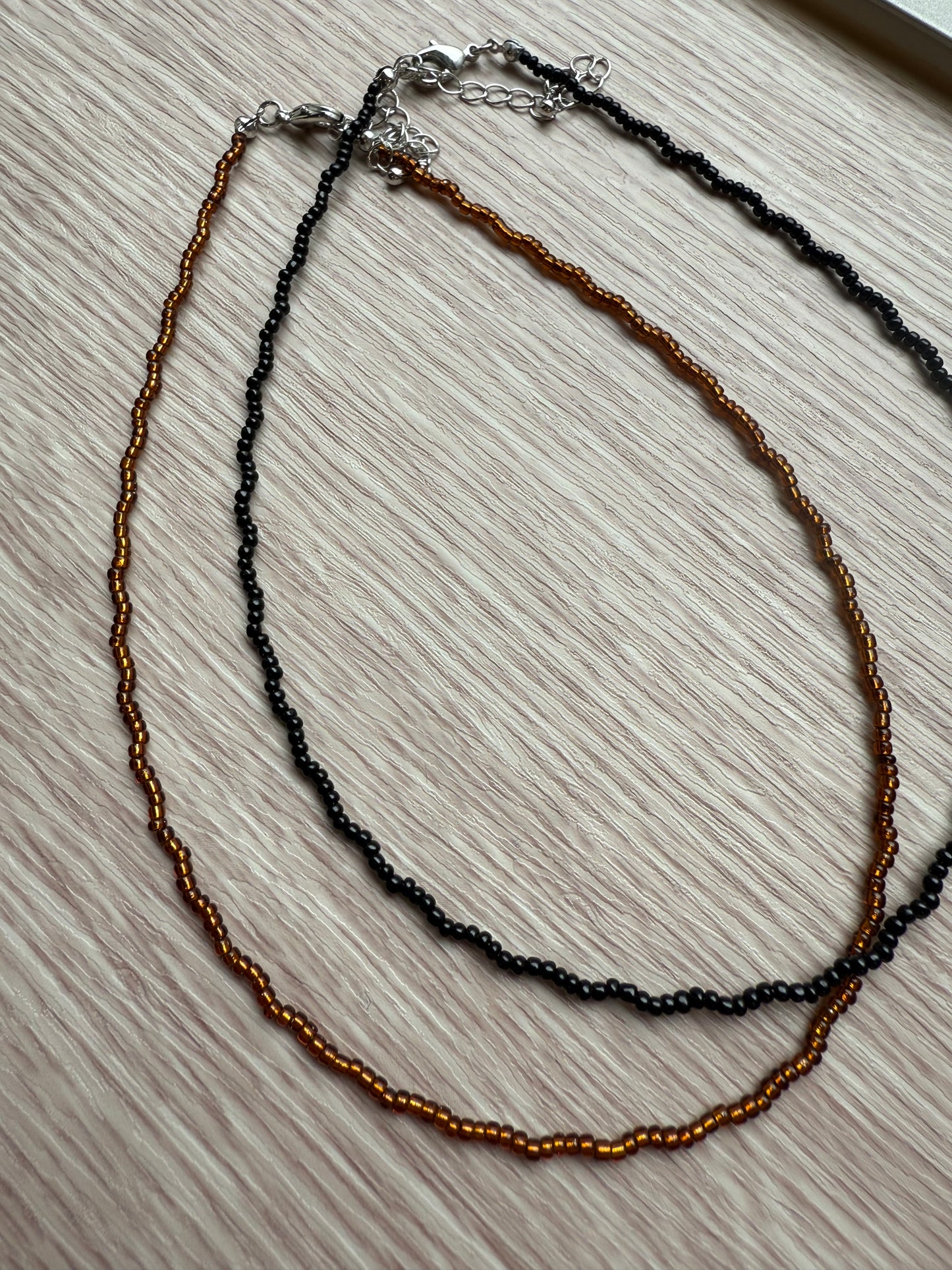 beads choker（brown/black）