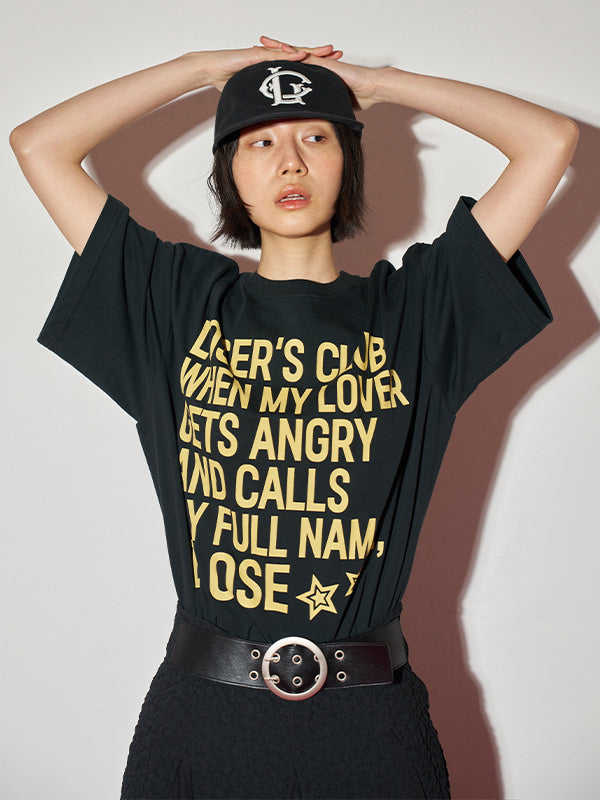 (韓國代購) LOSERSCLUB LSC SLOGAN TEE (BLACK)