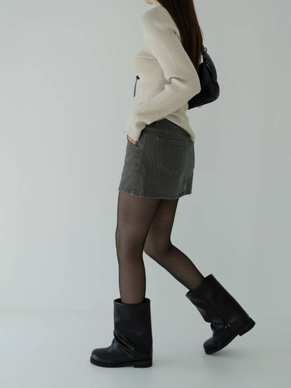 round toe boots (black/brown/khaki) (230-250)