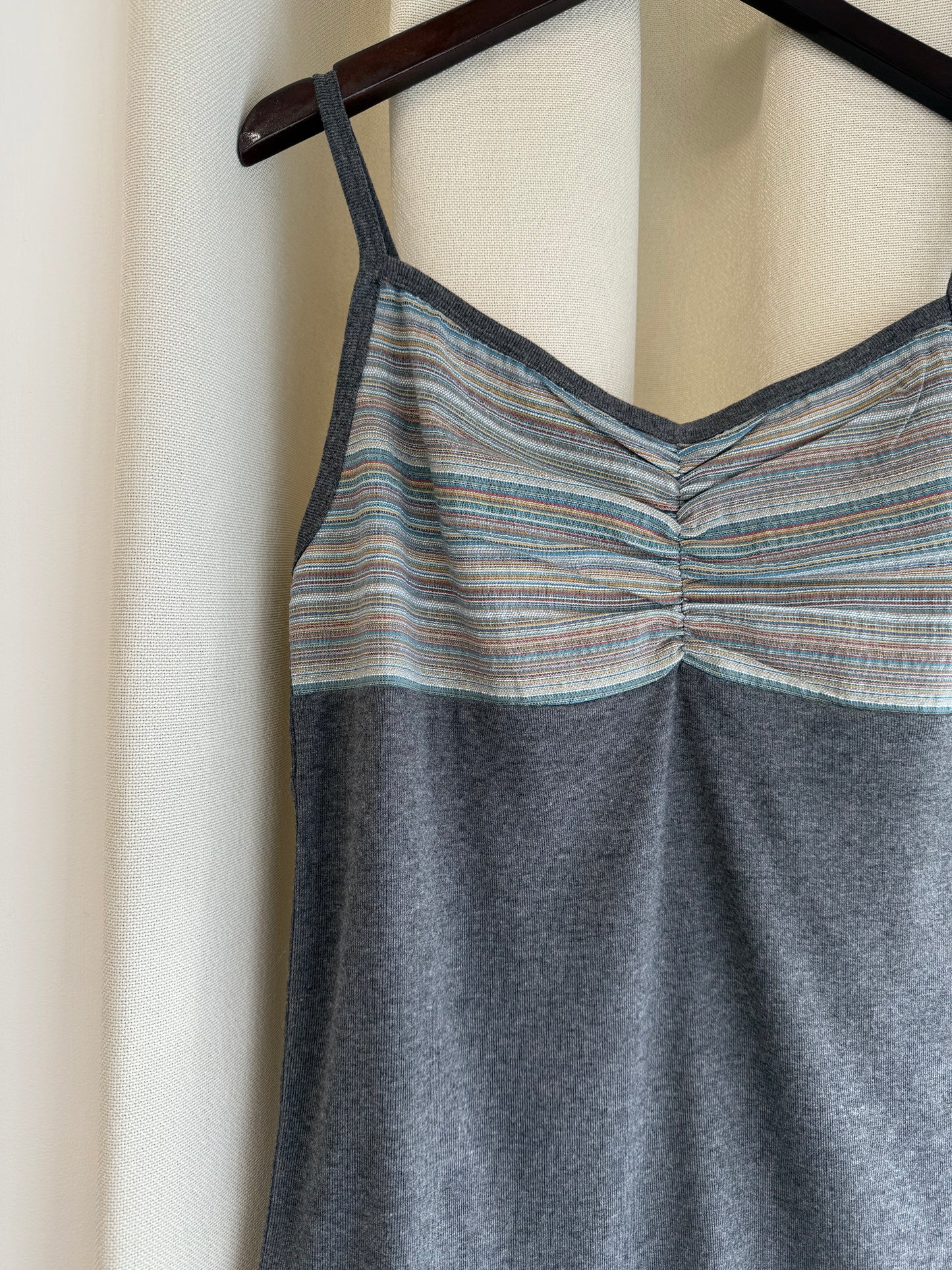 vintage striped vest(brown/grey)