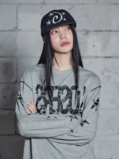 （韓國代購） LSC WASHED STAR LOGO CAP (BLACK/CREAM)