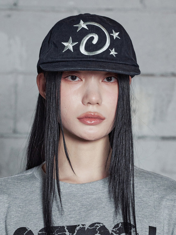 （韓國代購） LSC WASHED STAR LOGO CAP (BLACK/CREAM)