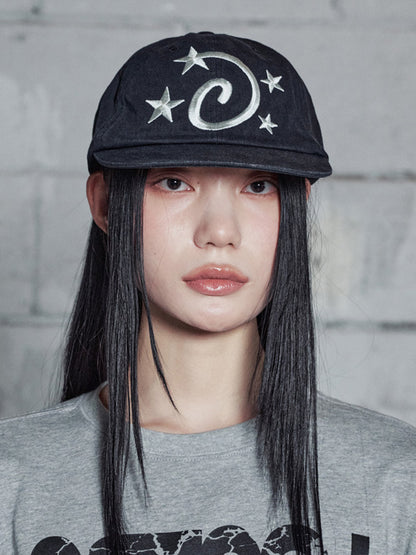 （韓國代購） LSC WASHED STAR LOGO CAP (BLACK/CREAM)